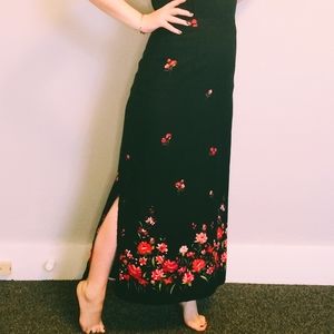 VINTAGE EMMA JAMES Floral Maxi Skirt